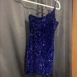 Sequence Dark Blue Homecoming dress
